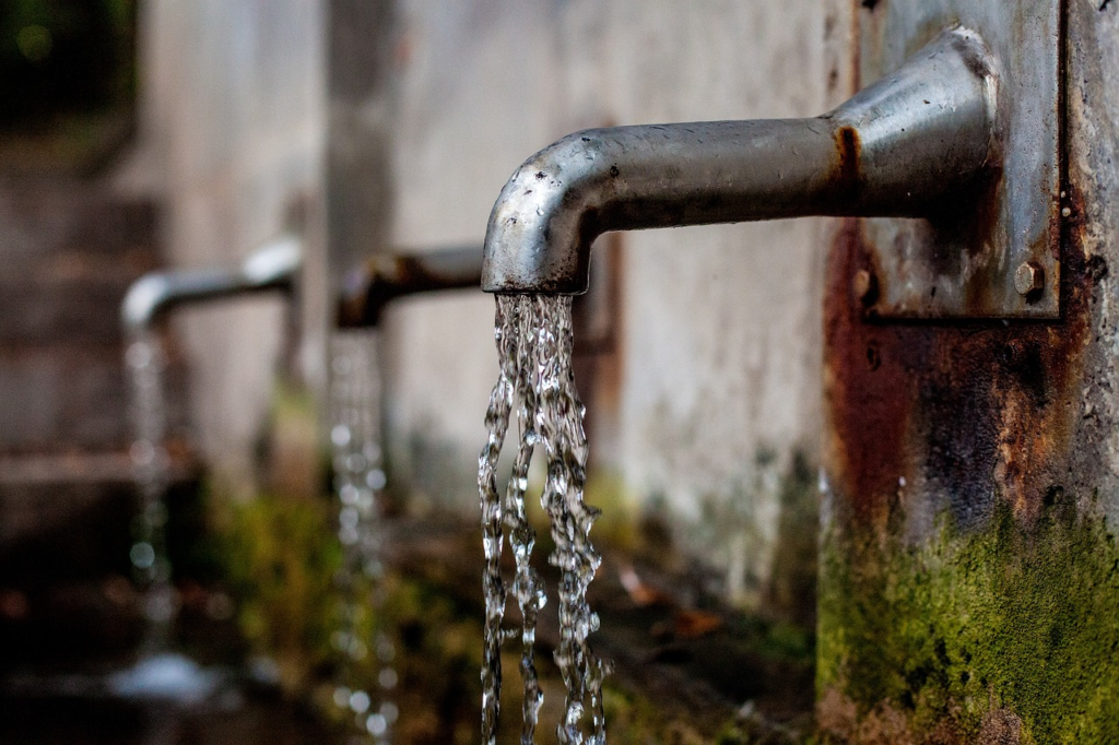 water coming out of a tap